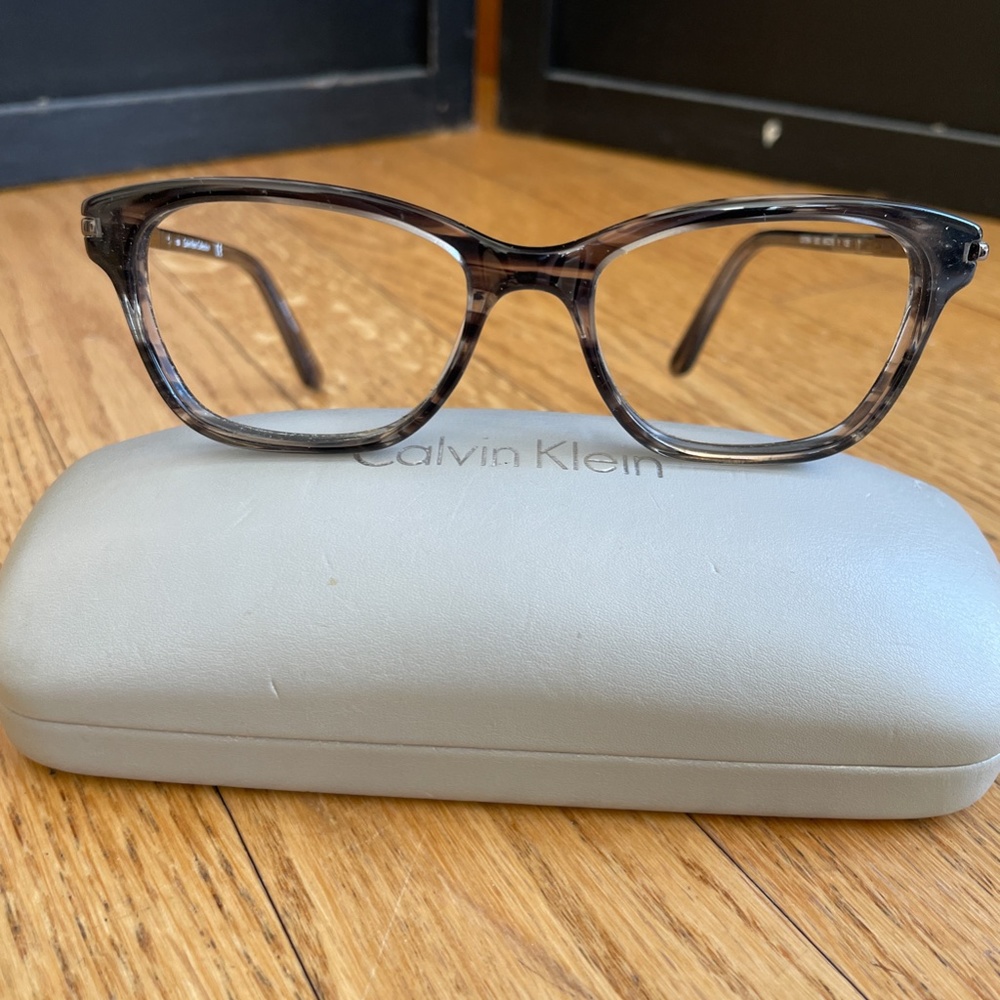 Calvin Klein Gray Tortoise Glasses Frames